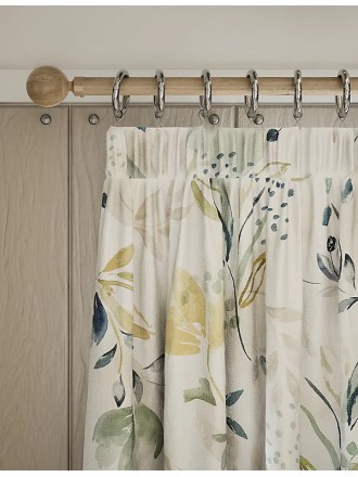 Watercolour Floral Pencil Pleat Curtains